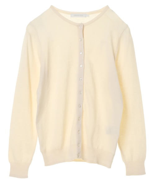 AMERICAN HOLIC（アメリカンホリック）の「クルーネックフロントボタンカーディガン　＊〇（カーディガン/ボレロ・レディース・ブラック/ベージュ/ネイビー/ピンク/イエロー/グリーン/アイボリー/その他7・M/L）」の12枚目の写真