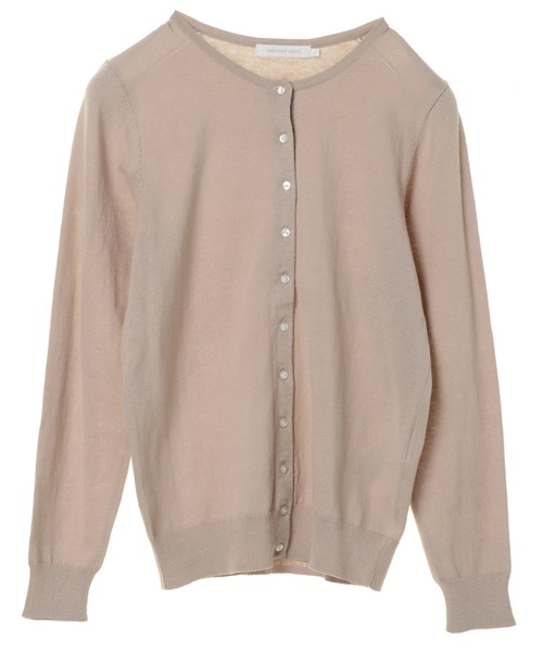 AMERICAN HOLIC（アメリカンホリック）の「クルーネックフロントボタンカーディガン　＊〇（カーディガン/ボレロ・レディース・ブラック/ベージュ/ネイビー/ピンク/イエロー/グリーン/アイボリー/その他7・M/L）」の11枚目の写真