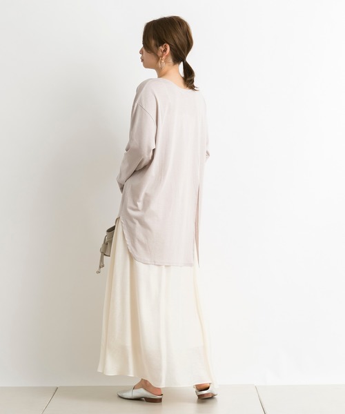 DouDou（ドゥドゥ）の「アシメギャザースカート（スカート・レディース・オフホワイト/ラベンダー・38/36）」の21枚目の写真