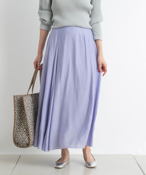 DouDou（ドゥドゥ）の「アシメギャザースカート（スカート・レディース・オフホワイト/ラベンダー・38/36）」の12枚目の写真