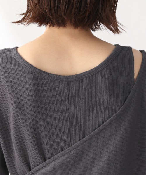 LOWRYS FARM（ローリーズファーム）の「２ＷＡＹリブワンピース／ＳＳ　879078（ワンピース・レディース・チャコールグレー/ベージュ/レッド・FREE）」の11枚目の写真