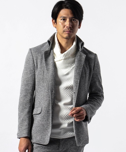 TETE HOMME(テットオム)の「メランジナポレオンジャケット(テーラードジャケット・メンズ・ネイビー/グレー・MEDIUM/LARGE)」の2枚目の写真