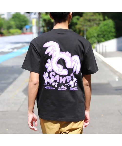 CAMP7（キャンプセブン）の「《CAMP7》Naoki “SAND” Yamamoto   bird PRINT グラフィック TEE（Tシャツ/カットソー・メンズ・ホワイト/ブラック・MEDIUM/X-LARGE/LARGE）」の7枚目の写真