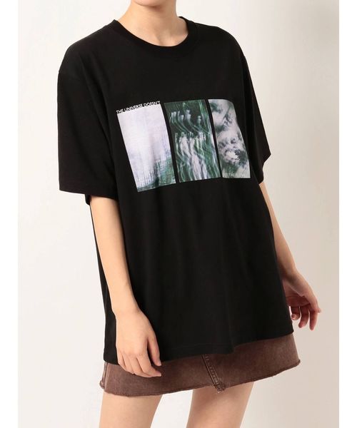 EVRIS（エヴリス）の「TRUST THE FLOW BIG Tシャツ（Tシャツ/カットソー・レディース・ホワイト/ブラック/マスタード・FREE）」の3枚目の写真