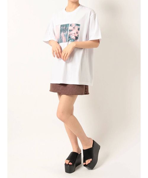 EVRIS（エヴリス）の「TRUST THE FLOW BIG Tシャツ（Tシャツ/カットソー・レディース・ホワイト/ブラック/マスタード・FREE）」の10枚目の写真