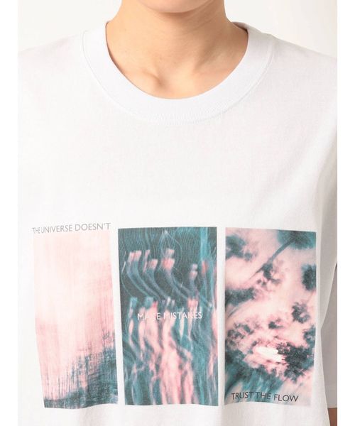 EVRIS（エヴリス）の「TRUST THE FLOW BIG Tシャツ（Tシャツ/カットソー・レディース・ホワイト/ブラック/マスタード・FREE）」の14枚目の写真