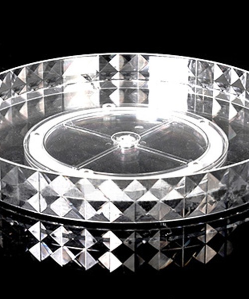 360度回転式 6段階高さ調節 大容量クリアコスメボックス 収納24点