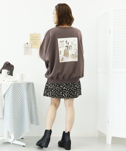 PairPair(ペアペア)の「部屋撮りバックプリントスウェット(スウェット・レディース・パープル/ブラウン/アイボリー/モカ・FREE)」の10枚目の写真