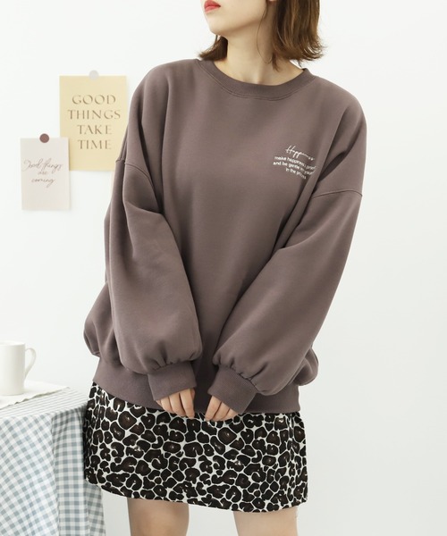 PairPair(ペアペア)の「部屋撮りバックプリントスウェット(スウェット・レディース・パープル/ブラウン/アイボリー/モカ・FREE)」の11枚目の写真