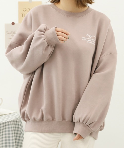 PairPair(ペアペア)の「部屋撮りバックプリントスウェット(スウェット・レディース・パープル/ブラウン/アイボリー/モカ・FREE)」の15枚目の写真