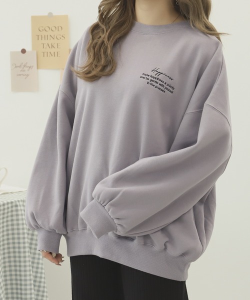 PairPair(ペアペア)の「部屋撮りバックプリントスウェット(スウェット・レディース・パープル/ブラウン/アイボリー/モカ・FREE)」の19枚目の写真