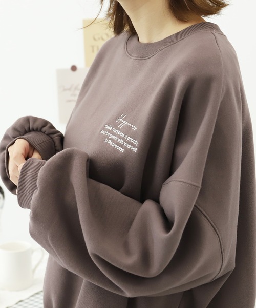 PairPair(ペアペア)の「部屋撮りバックプリントスウェット(スウェット・レディース・パープル/ブラウン/アイボリー/モカ・FREE)」の21枚目の写真