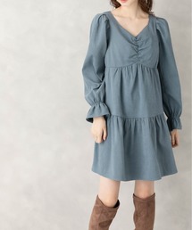 OLIVE des OLIVE（オリーブデオリーブ）の「胸くしゅティアードミニワンピース（ワンピース）」