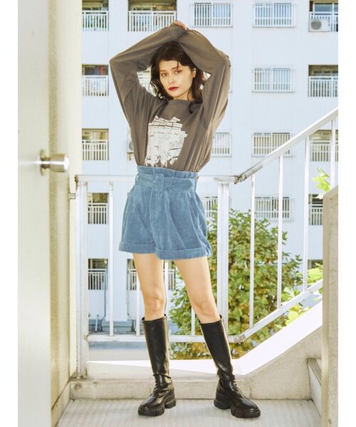 jouetie（ジュエティ）の「ボリュームロングブーツ（ブーツ・レディース・ベージュ/ブラック・M/L）」の14枚目の写真