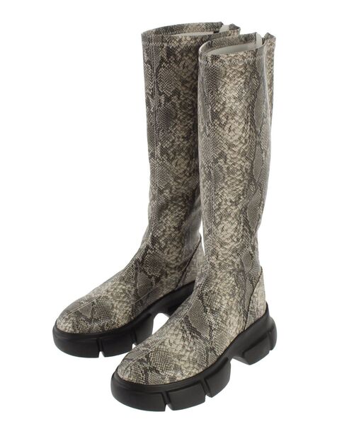 jouetie（ジュエティ）の「ボリュームロングブーツ（ブーツ・レディース・ベージュ/ブラック・M/L）」の16枚目の写真