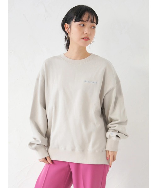 CONVERSE（コンバース）の「【WEB限定】CONVERSE 配色スウェット ＊（スウェット・レディース・ブラック/オフホワイト/サックスブルー/ライトベージュ・FREE）」の5枚目の写真