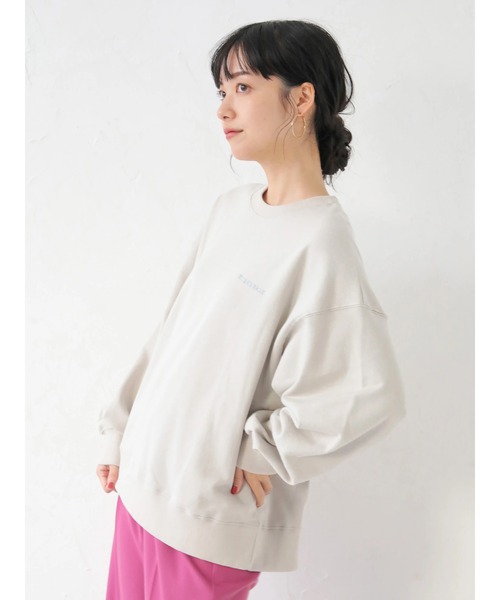 CONVERSE（コンバース）の「【WEB限定】CONVERSE 配色スウェット ＊（スウェット・レディース・ブラック/オフホワイト/サックスブルー/ライトベージュ・FREE）」の6枚目の写真