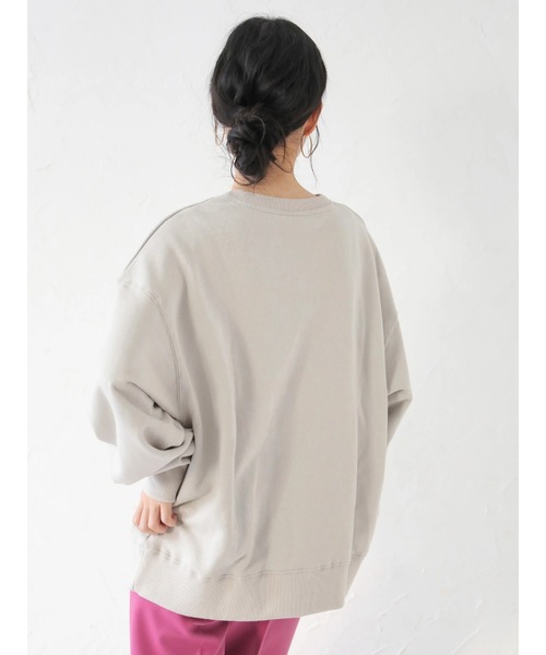 CONVERSE（コンバース）の「【WEB限定】CONVERSE 配色スウェット ＊（スウェット・レディース・ブラック/オフホワイト/サックスブルー/ライトベージュ・FREE）」の8枚目の写真