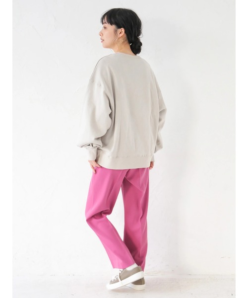 CONVERSE（コンバース）の「【WEB限定】CONVERSE 配色スウェット ＊（スウェット・レディース・ブラック/オフホワイト/サックスブルー/ライトベージュ・FREE）」の10枚目の写真