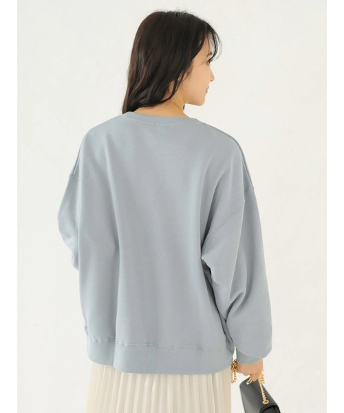 CONVERSE（コンバース）の「【WEB限定】CONVERSE 配色スウェット ＊（スウェット・レディース・ブラック/オフホワイト/サックスブルー/ライトベージュ・FREE）」の14枚目の写真