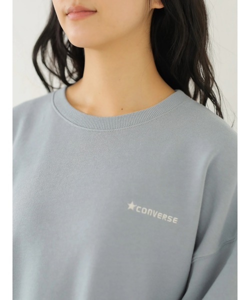 CONVERSE（コンバース）の「【WEB限定】CONVERSE 配色スウェット ＊（スウェット・レディース・ブラック/オフホワイト/サックスブルー/ライトベージュ・FREE）」の15枚目の写真