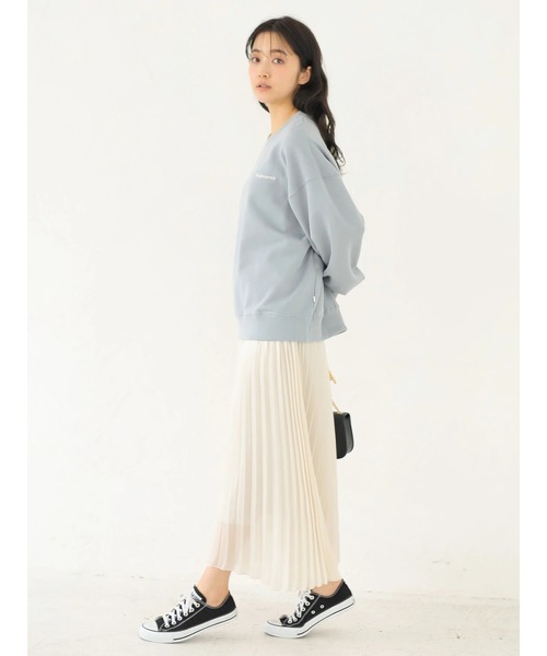 CONVERSE（コンバース）の「【WEB限定】CONVERSE 配色スウェット ＊（スウェット・レディース・ブラック/オフホワイト/サックスブルー/ライトベージュ・FREE）」の21枚目の写真