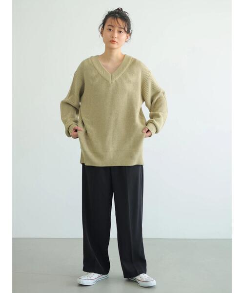 AMERICAN HOLIC（アメリカンホリック）の「センタープレスストレートパンツ（その他パンツ・レディース・ベージュ/ライトピンク/ブラック・S/L/M）」の16枚目の写真