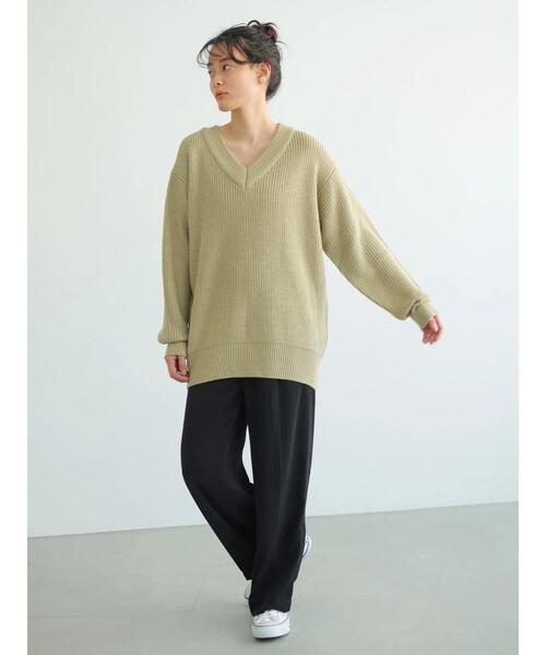 AMERICAN HOLIC（アメリカンホリック）の「センタープレスストレートパンツ（その他パンツ・レディース・ベージュ/ライトピンク/ブラック・S/L/M）」の17枚目の写真