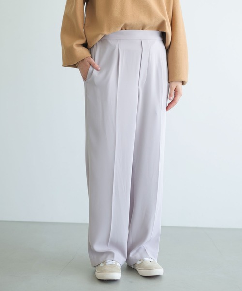 AMERICAN HOLIC（アメリカンホリック）の「センタープレスストレートパンツ（その他パンツ・レディース・ベージュ/ライトピンク/ブラック・S/L/M）」の3枚目の写真