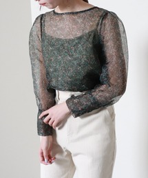 フラワープリントブラウス