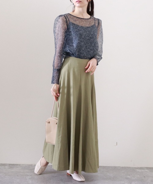 archives（アルシーヴ）の「フラワープリントブラウス（シャツ/ブラウス・レディース・グリーン/オレンジ/ネイビー・MEDIUM）」の7枚目の写真