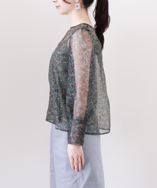 archives（アルシーヴ）の「フラワープリントブラウス（シャツ/ブラウス・レディース・グリーン/オレンジ/ネイビー・MEDIUM）」の10枚目の写真