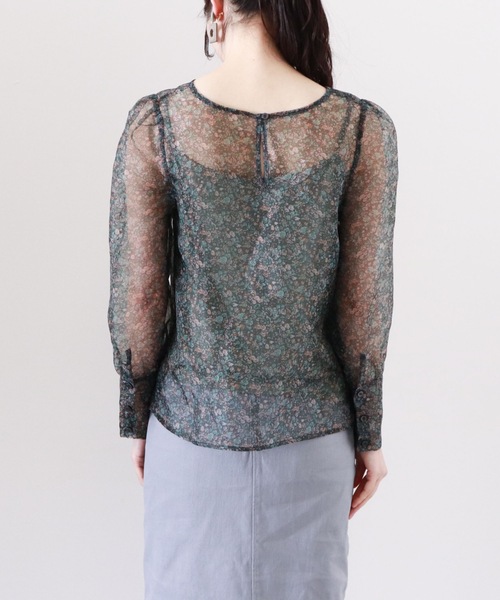 archives（アルシーヴ）の「フラワープリントブラウス（シャツ/ブラウス・レディース・グリーン/オレンジ/ネイビー・MEDIUM）」の5枚目の写真