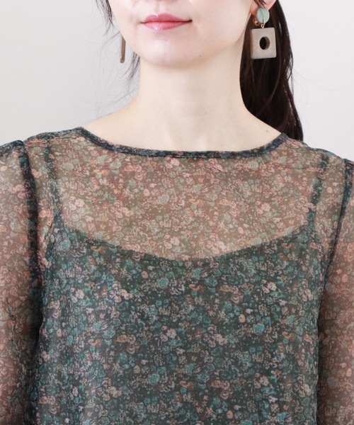 archives（アルシーヴ）の「フラワープリントブラウス（シャツ/ブラウス・レディース・グリーン/オレンジ/ネイビー・MEDIUM）」の8枚目の写真