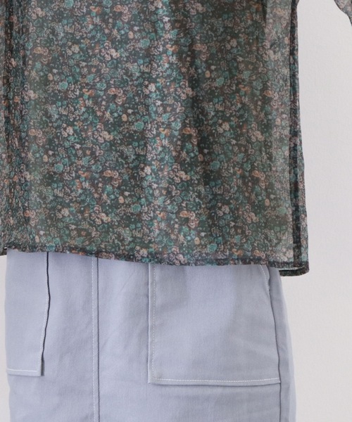 archives（アルシーヴ）の「フラワープリントブラウス（シャツ/ブラウス・レディース・グリーン/オレンジ/ネイビー・MEDIUM）」の11枚目の写真