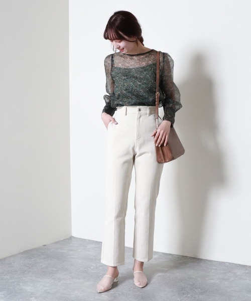 archives（アルシーヴ）の「フラワープリントブラウス（シャツ/ブラウス・レディース・グリーン/オレンジ/ネイビー・MEDIUM）」の12枚目の写真