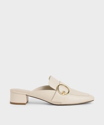 CHARLES & KEITH | リングエンベリッシュド ローファーミュール / Ring Embellished Loafer Mules(ローファー)