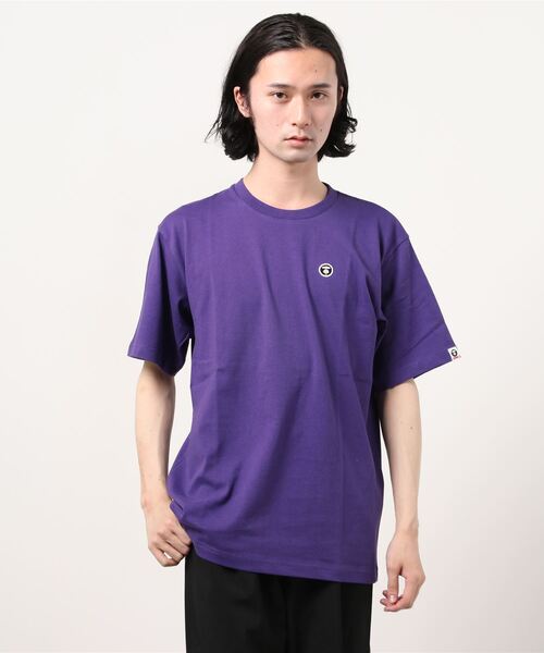 AAPE BY A BATHING APE（エーエイプバイアベイシングエイプ）の「AAPE NOW ONE POINT TEE（Tシャツ/カットソー・メンズ・ダークグレー/ブラック/ライトピンク/ホワイト/ブルー系その他/ベージュ系その他/ダークブルー/グリーン系その他3/オレンジ系その他6/ヘザーグレー/パープル系その他/カーキ/ネイビー・X-LARGE/XX-LARGE/MEDIUM/LARGE/SMALL/XXX-LARGE）」の11枚目の写真