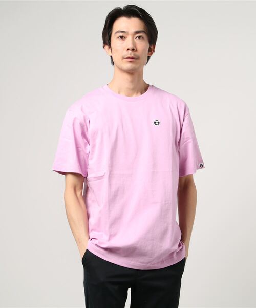 AAPE BY A BATHING APE（エーエイプバイアベイシングエイプ）の「AAPE NOW ONE POINT TEE（Tシャツ/カットソー・メンズ・ダークグレー/ブラック/ライトピンク/ホワイト/ブルー系その他/ベージュ系その他/ダークブルー/グリーン系その他3/オレンジ系その他6/ヘザーグレー/パープル系その他/カーキ/ネイビー・X-LARGE/XX-LARGE/MEDIUM/LARGE/SMALL/XXX-LARGE）」の12枚目の写真