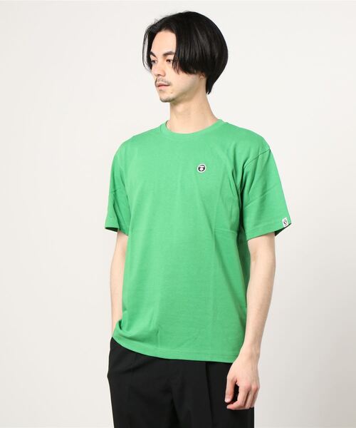 AAPE BY A BATHING APE（エーエイプバイアベイシングエイプ）の「AAPE NOW ONE POINT TEE（Tシャツ/カットソー・メンズ・ダークグレー/ブラック/ライトピンク/ホワイト/ブルー系その他/ベージュ系その他/ダークブルー/グリーン系その他3/オレンジ系その他6/ヘザーグレー/パープル系その他/カーキ/ネイビー・X-LARGE/XX-LARGE/MEDIUM/LARGE/SMALL/XXX-LARGE）」の7枚目の写真