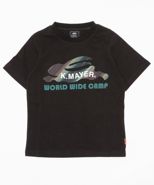 KRIFF MAYER Kid's Collection（クリフメイヤーキッズコレクション）の「ロゴ半袖T(柄ロゴ)（Tシャツ/カットソー・キッズ・ピンク/ネイビー/チャコール/オフホワイト・160/140/170/130/120/150）」の2枚目の写真
