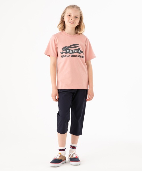 KRIFF MAYER Kid's Collection（クリフメイヤーキッズコレクション）の「ロゴ半袖T(柄ロゴ)（Tシャツ/カットソー・キッズ・ピンク/ネイビー/チャコール/オフホワイト・160/140/170/130/120/150）」の6枚目の写真