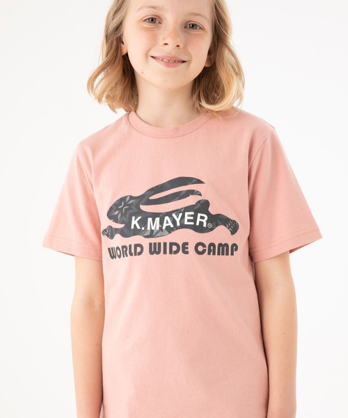 KRIFF MAYER Kid's Collection（クリフメイヤーキッズコレクション）の「ロゴ半袖T(柄ロゴ)（Tシャツ/カットソー・キッズ・ピンク/ネイビー/チャコール/オフホワイト・160/140/170/130/120/150）」の8枚目の写真