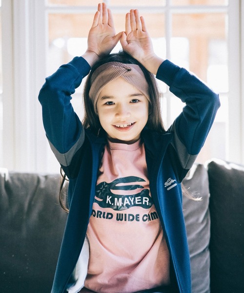 KRIFF MAYER Kid's Collection（クリフメイヤーキッズコレクション）の「ロゴ半袖T(柄ロゴ)（Tシャツ/カットソー・キッズ・ピンク/ネイビー/チャコール/オフホワイト・160/140/170/130/120/150）」の9枚目の写真