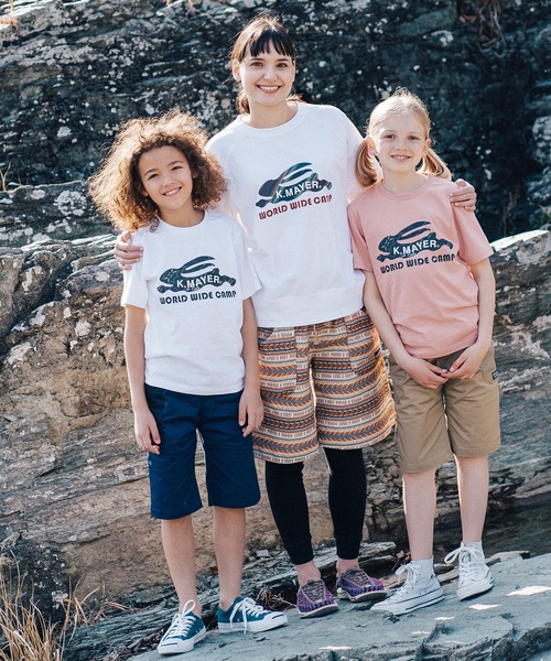 KRIFF MAYER Kid's Collection（クリフメイヤーキッズコレクション）の「ロゴ半袖T(柄ロゴ)（Tシャツ/カットソー・キッズ・ピンク/ネイビー/チャコール/オフホワイト・160/140/170/130/120/150）」の10枚目の写真