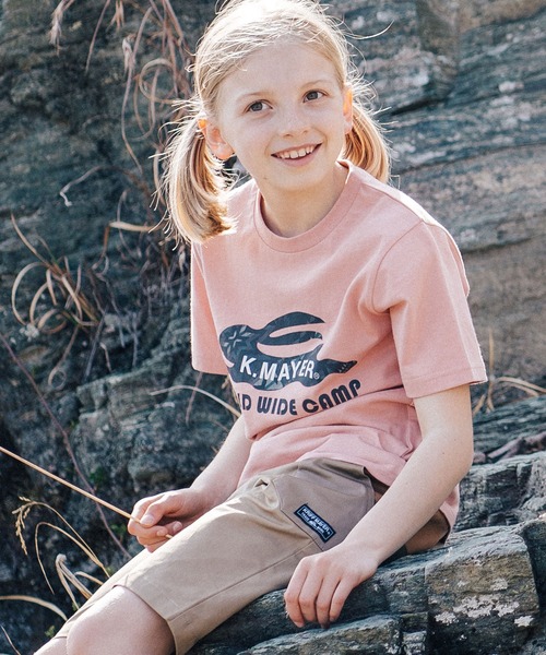 KRIFF MAYER Kid's Collection（クリフメイヤーキッズコレクション）の「ロゴ半袖T(柄ロゴ)（Tシャツ/カットソー・キッズ・ピンク/ネイビー/チャコール/オフホワイト・160/140/170/130/120/150）」の11枚目の写真