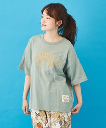 CUBE SUGAR（キューブシュガー）の「スラブ天竺 プリントＴシャツ（Tシャツ/カットソー）」