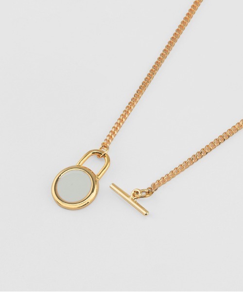 NONENON(ノンノン)の「【NONENON】LOCK CIRCLE NECKLACE / ノンノン ロック サークル ネックレス(ネックレス・メンズ・シルバー/ゴールド・SMALL/MEDIUM/LARGE)」の6枚目の写真