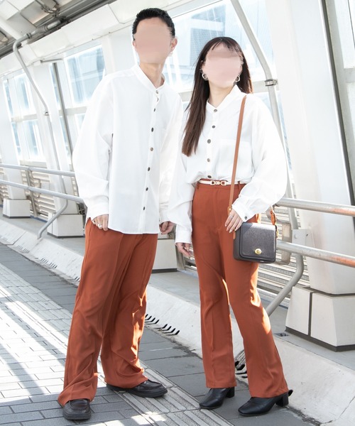 PairPair(ペアペア)の「ヴィンテージボタンルーズシャツ(ユニセックス)(シャツ/ブラウス・メンズ・ブラック/オフホワイト・MEDIUM/LARGE)」の14枚目の写真