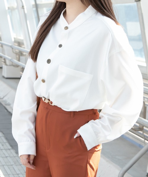 PairPair(ペアペア)の「ヴィンテージボタンルーズシャツ(ユニセックス)(シャツ/ブラウス・メンズ・ブラック/オフホワイト・MEDIUM/LARGE)」の22枚目の写真